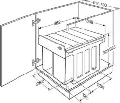 WESCO Profi Einbau Abfallsammler Küche Mülleimer Abfallsorter Abfalleimer Profi 32L Vollauszug -Leifheit || Vileda || Wenko Verkaufsgeschäft 47281f2184194740b70e8593624c6fbe