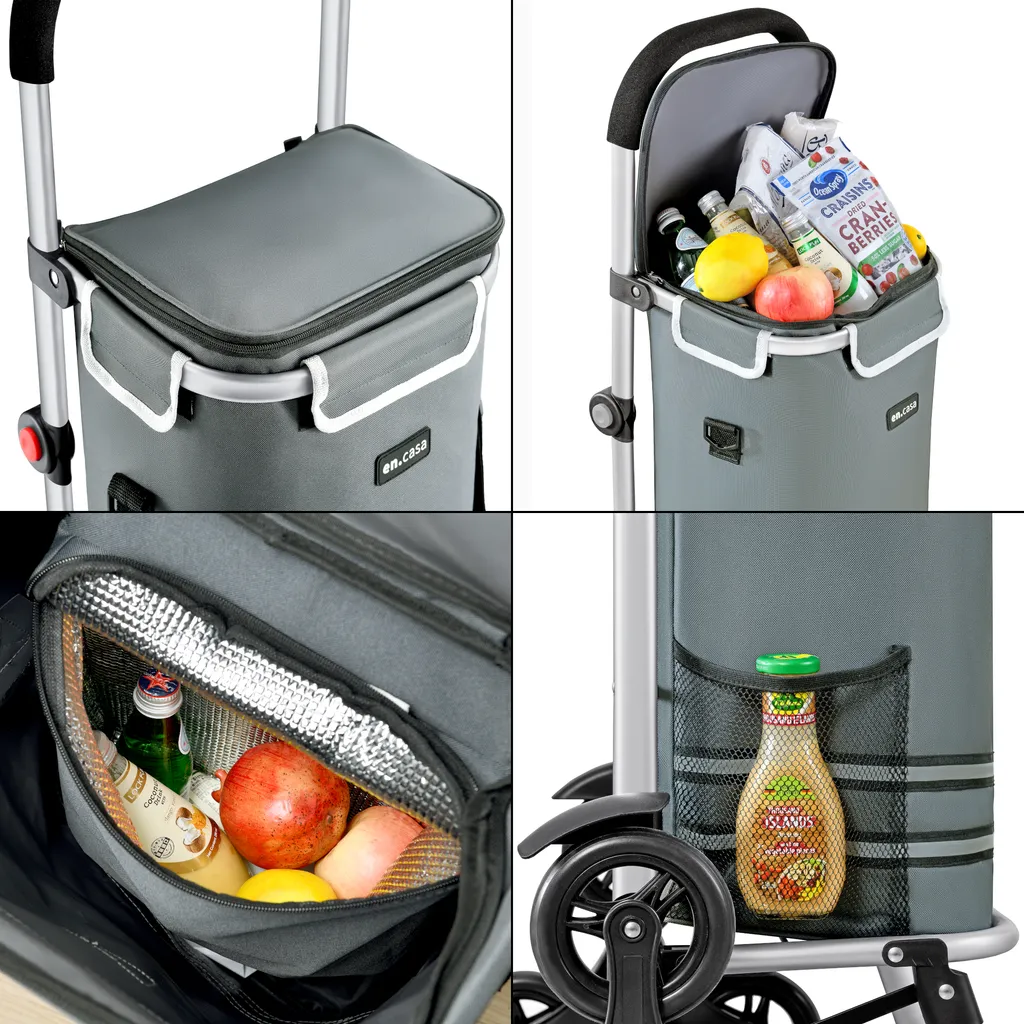 Treppensteiger Einkaufstrolley Neef Einkaufswagen Mit Thermotasche 41 Liter Bis 20 Kg Belastbar Transportwagen Mit Abnehmbarer Einkaufstasche Klappbar Dunkelgrau 6 Treppensteiger Einkaufstrolley Neef Einkaufswagen Mit Thermotasche 41 Liter Bis 20 Kg Belastbar Transportwagen Mit Abnehmbarer Einkaufstasche Klappbar Dunkelgrau – Bild 6