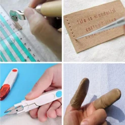 14 Stück Leder Werkzeug Set - Leder Handwerk Handnähen Werkzeuge Mit Nadeln, Gewinde, Maßband, Bohrer Für Leder Leinwand Nähen -Leifheit || Vileda || Wenko Verkaufsgeschäft 479abec4ae2a3e1f91e1773b1a9d627b