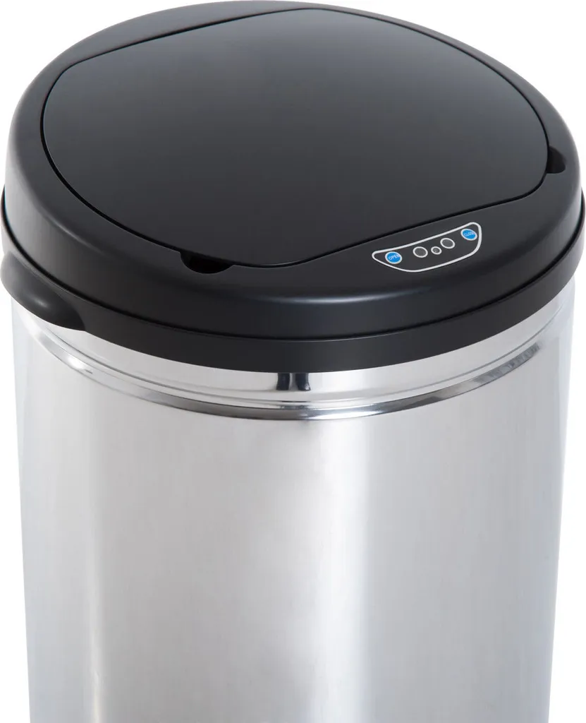 HOMCOM Edelstahl Automatik Sensor Mülleimer Abfalleimer IR Sensor Mit/ohne Inneneimer Rund 50 L 8 HOMCOM Edelstahl Automatik Sensor Mülleimer Abfalleimer IR Sensor Mit/ohne Inneneimer Rund 50 L – Bild 8