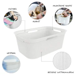 ROTHO Wäschekorb 41 L BRISEN, Farbe:Weiß 12 ROTHO Wäschekorb 41 L BRISEN, Farbe:Weiß -Leifheit || Vileda || Wenko Verkaufsgeschäft 487420359ac0d900c9543967c37ff9fc