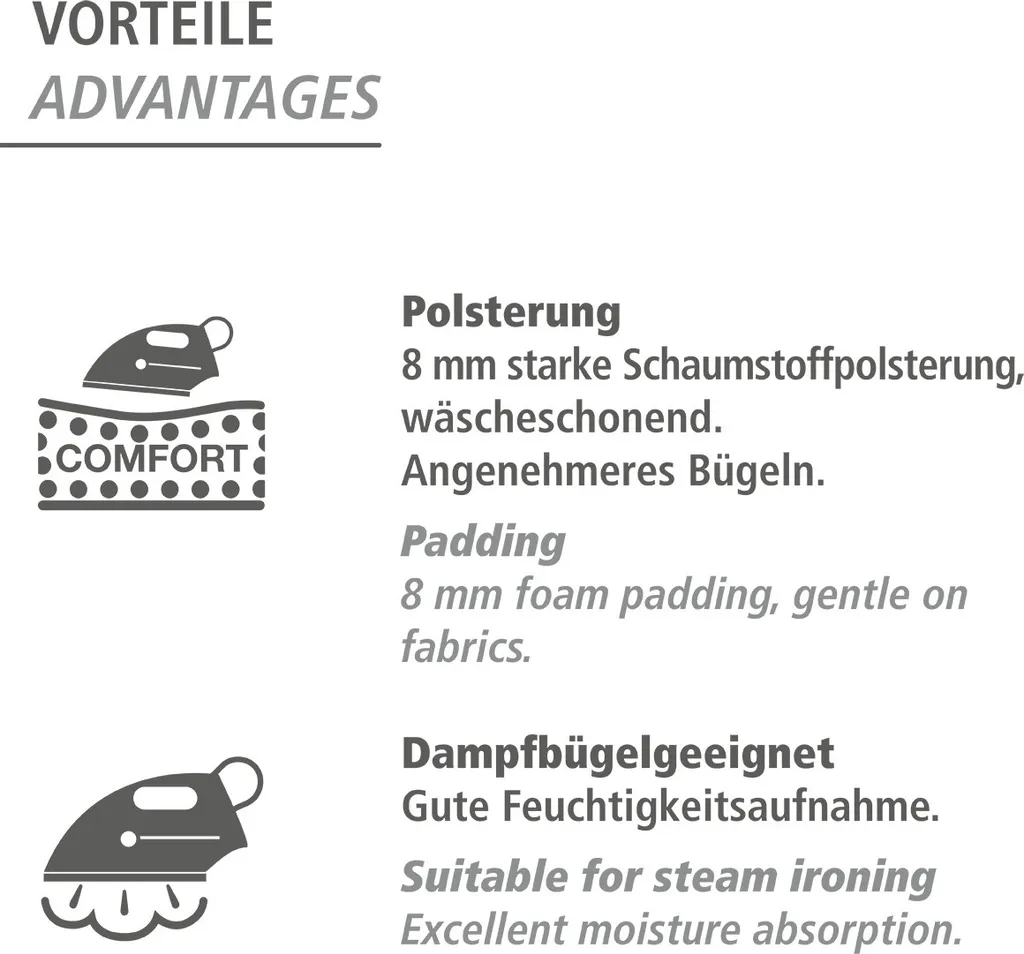 WENKO Bügeltisch Classic Black 120 X 38 Cm 4 WENKO Bügeltisch Classic Black 120 X 38 Cm – Bild 4