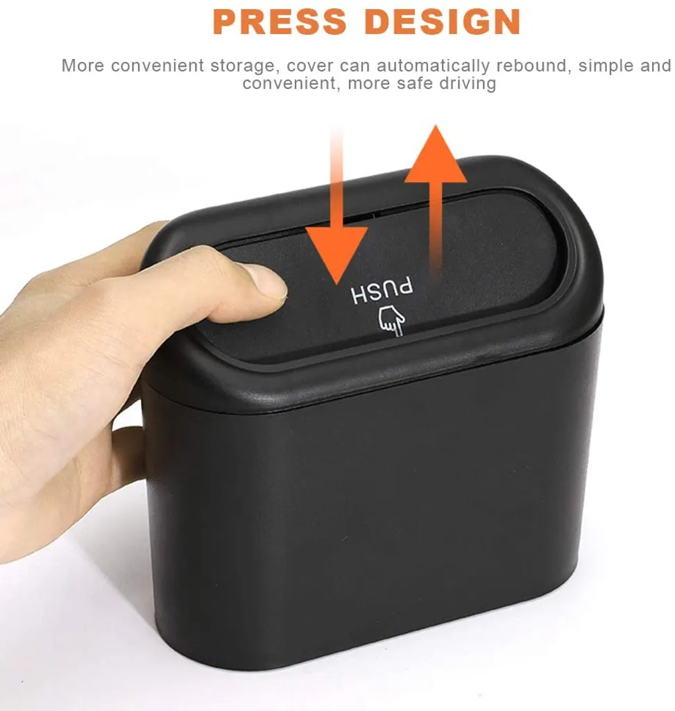 Kleiner Auto-Mülleimer, Auto-Aufbewahrungsbox, 2-teiliger Kleiner Wasserdichter Auto-Mülleimer Mit Deckel Tragbare Hängende Aufbewahrungsbox Für Autobüro (schwarz) 1 Kleiner Auto-Mülleimer, Auto-Aufbewahrungsbox, 2-teiliger Kleiner Wasserdichter Auto-Mülleimer Mit Deckel Tragbare Hängende Aufbewahrungsbox Für Autobüro (schwarz)