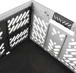 5-er Set - KLAPPBOX - Silber-Anthrazit - Faltbox Lagerbox Einkaufsbox 45 Liter 4 Griffe Aufbewahrungsbox Kunststoff Soft-Touch Softgriff Faltbox Set Klappbox Set NEU -Leifheit || Vileda || Wenko Verkaufsgeschäft 4978e70c2ac621e9654b458f0c510de5