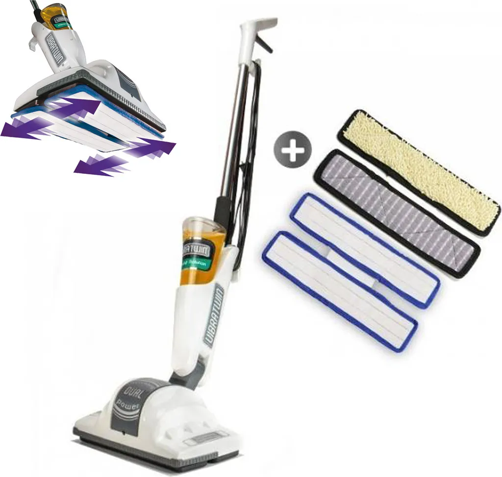 VibraTwin® - Bodenreiniger Für Reinigung Und Pflege Von Fußböden, Elektrischer Bodenwischer - Wischmopp, Poliermaschine, Mit Vibrierenden Matten Und Sprühfunktion - Aus Der TV Werbung 1 VibraTwin® - Bodenreiniger Für Reinigung Und Pflege Von Fußböden, Elektrischer Bodenwischer - Wischmopp, Poliermaschine, Mit Vibrierenden Matten Und Sprühfunktion - Aus Der TV Werbung