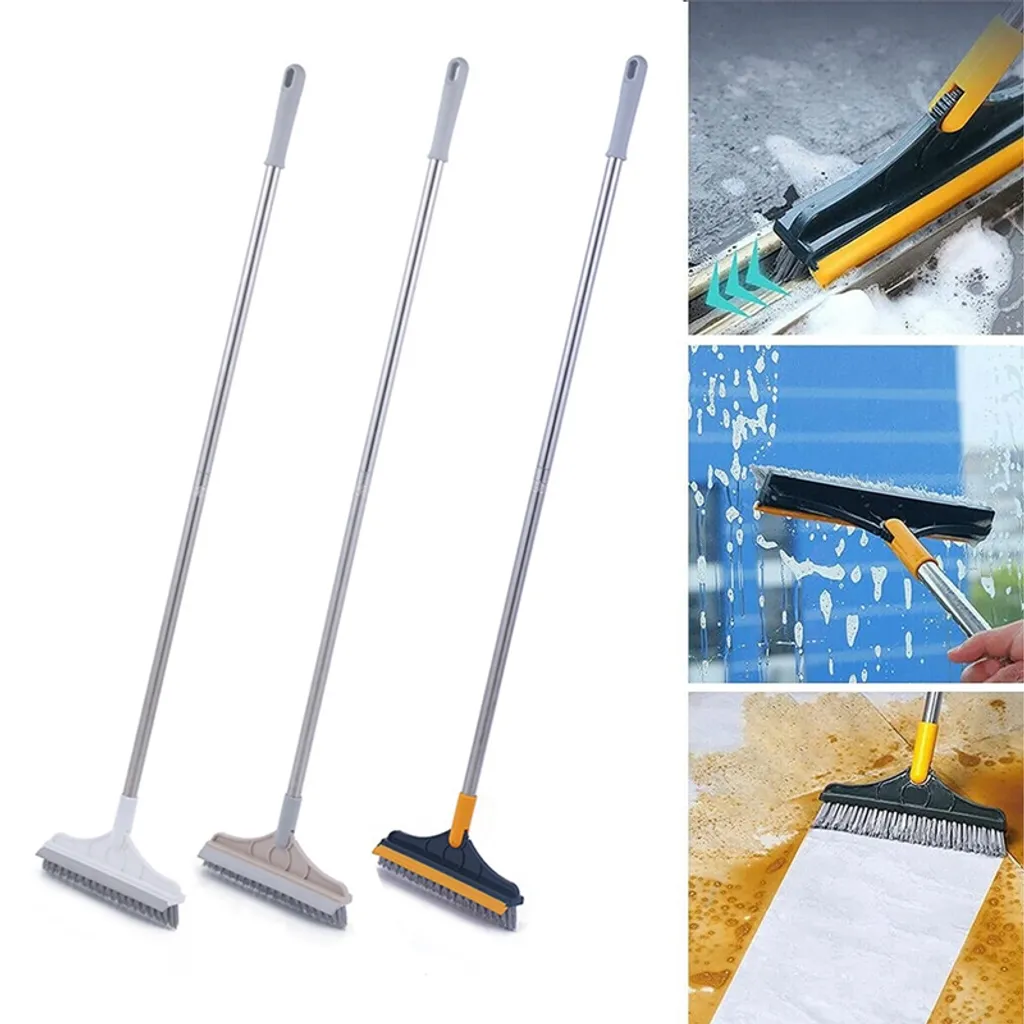 Schrubber Besen Mit Steifen Borsten Zur Reinigung Von Fliesen, Badezimmer, Bad, Badewanne Und Patio Bodenwischer, Gelb 3 Schrubber Besen Mit Steifen Borsten Zur Reinigung Von Fliesen, Badezimmer, Bad, Badewanne Und Patio Bodenwischer, Gelb – Bild 3