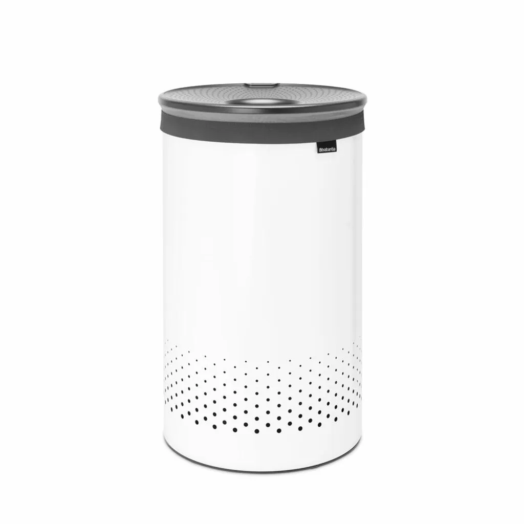 Brabantia Wäschebox Fresh White Mit Kunststoffdeckel, Wäschetonne, Stahl, Weiß, 60 Liter, 304880 1 Brabantia Wäschebox Fresh White Mit Kunststoffdeckel, Wäschetonne, Stahl, Weiß, 60 Liter, 304880