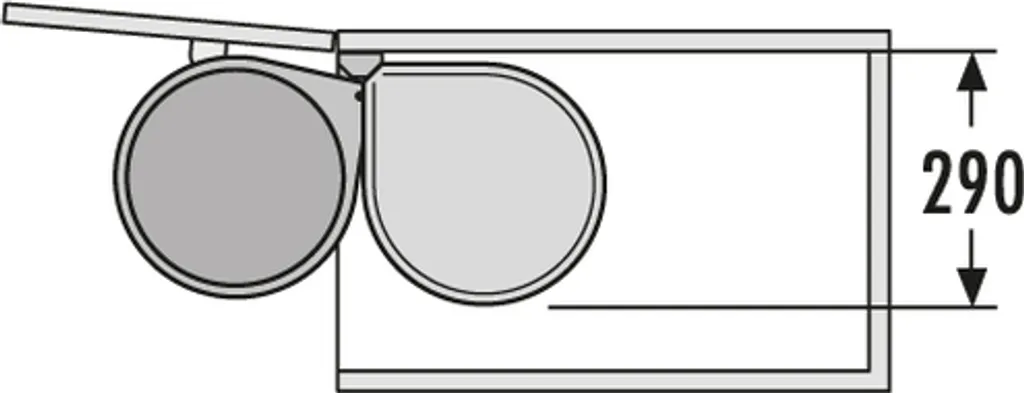 Hailo Einbau-Abfallsammler MONO 40/2 15 L, Weiß 290x304x365mm Autom.Dreh-Kipp-Deckel 601520 4 Hailo Einbau-Abfallsammler MONO 40/2 15 L, Weiß 290x304x365mm Autom.Dreh-Kipp-Deckel 601520 – Bild 4