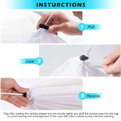 Set Mit 6 Großen Wäschesäcken, 50 X 60 Cm, Netz-Wäschesäcke Mit Kordelzug, Strapazierfähiger Waschbeutel Für Feinwäsche, Wäsche-Netzbeutel Für Familie, Studentenwohnheim, Apartment (1 Grobes Netz + 1 Feines Netz),style 1 -Leifheit || Vileda || Wenko Verkaufsgeschäft 4fe986f93f44831bbeb3c35cb56212fa