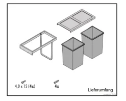 Tandem 2, Abfallsammler Für Frontauszüge, Graphitgrau -Leifheit || Vileda || Wenko Verkaufsgeschäft 51460246f1bec219c1f6007eeb1a1918
