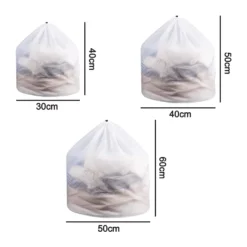 Set Mit 6 Großen Wäschesäcken, 50 X 60 Cm, Netz-Wäschesäcke Mit Kordelzug, Strapazierfähiger Waschbeutel Für Feinwäsche, Wäsche-Netzbeutel Für Familie, Studentenwohnheim, Apartment (1 Grobes Netz + 1 Feines Netz),style 1 -Leifheit || Vileda || Wenko Verkaufsgeschäft 5153c9150103ea4ce98284fae5d7bf99