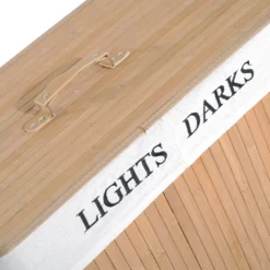 HOMCOM Wäschekorb Wäschebox Wäschesammler Mit Deckel Segeltuchsack Segeltuch + Bambus Natur 100L 52 X 32 X 63 Cm -Leifheit || Vileda || Wenko Verkaufsgeschäft 51c558e861a3027122736b33672b5189