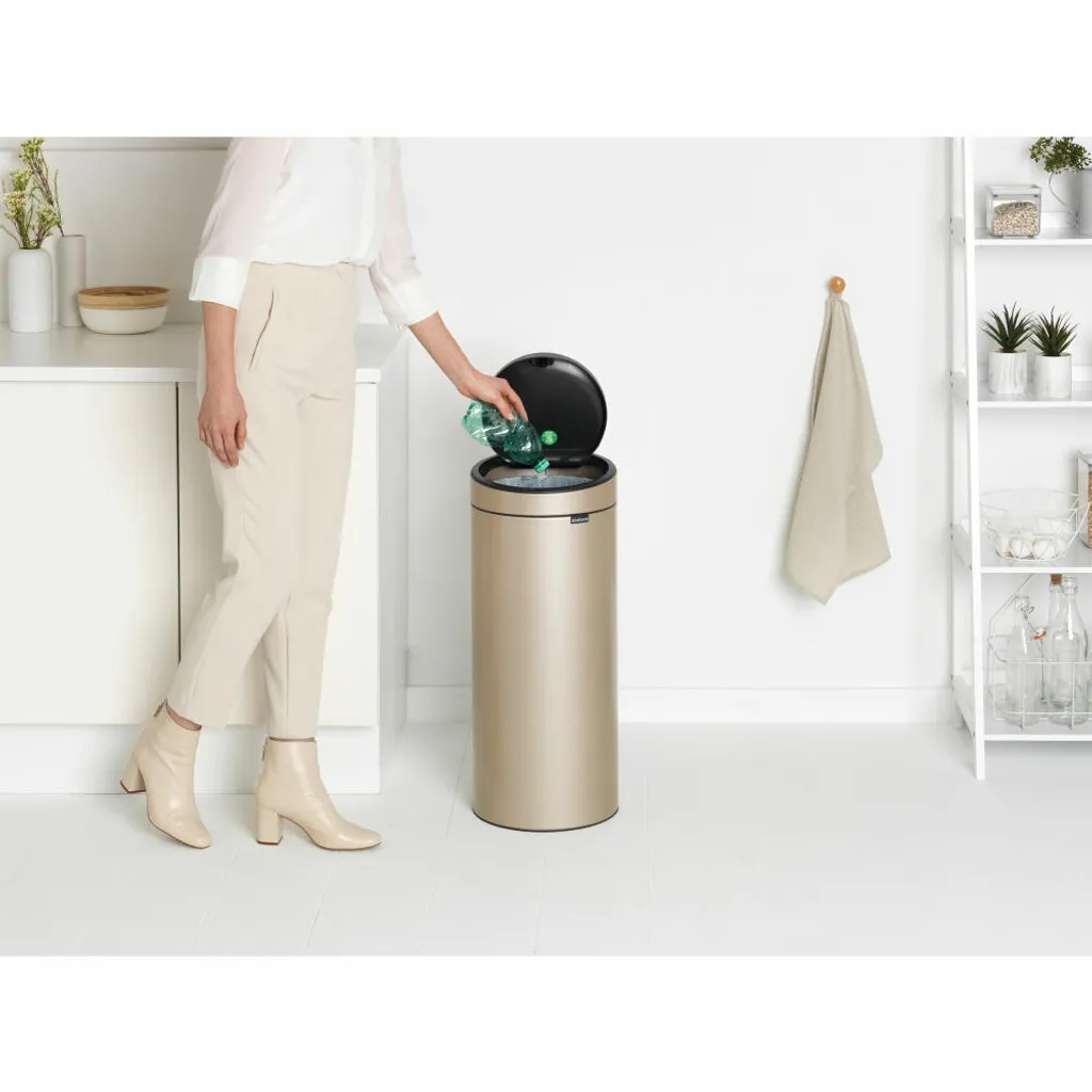 Brabantia Kitchen Touch Bin, Champagner, 30 L 2 Brabantia Kitchen Touch Bin, Champagner, 30 L – Bild 2