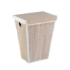 Wenko Wäschetruhe Bamboo Weiß, Konisch