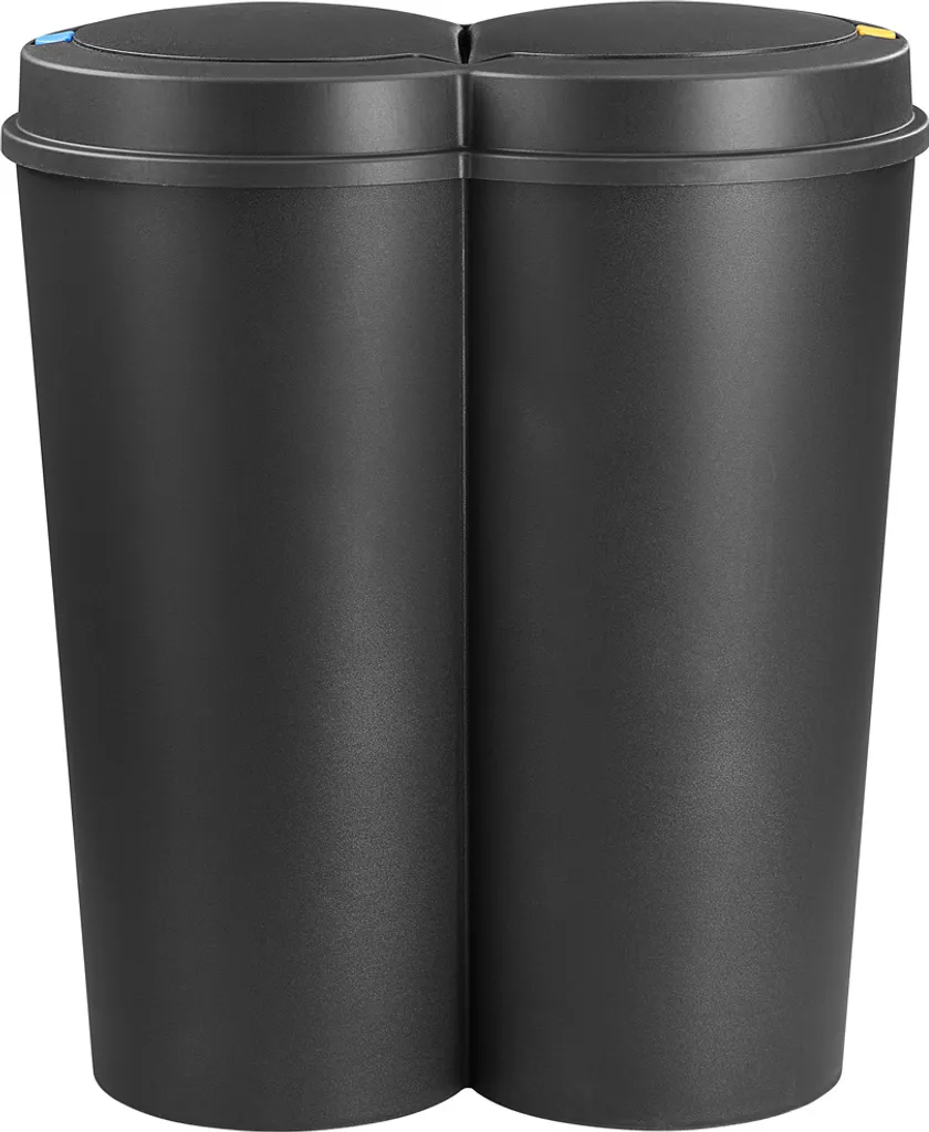 Deuba Mülleimer 50 L Duo 2fach Trennsystem 2x25L Druckknopf-Automatik Küche Abfalleimer Müllbehälter Mülltrennung Büro, Farbe:schwarz - Black - Noir 1 Deuba Mülleimer 50 L Duo 2fach Trennsystem 2x25L Druckknopf-Automatik Küche Abfalleimer Müllbehälter Mülltrennung Büro, Farbe:schwarz - Black - Noir