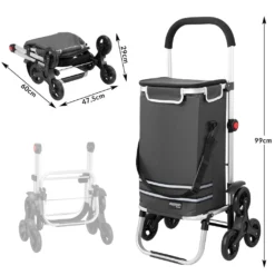 Monzana 2in1 Einkaufstrolley 30kg Klappbar Abnehmbare Tasche 6 Rollen Kühltasche Einkaufswagen Einkaufshilfe Treppensteiger , Farbe:Grau 18 Monzana 2in1 Einkaufstrolley 30kg Klappbar Abnehmbare Tasche 6 Rollen Kühltasche Einkaufswagen Einkaufshilfe Treppensteiger , Farbe:Grau -Leifheit || Vileda || Wenko Verkaufsgeschäft 55014548e72b9d48723105cecc497b77