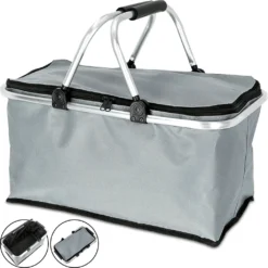 Einkaufskorb,grau, Faltbar, Max. Zuladung 12 Kg