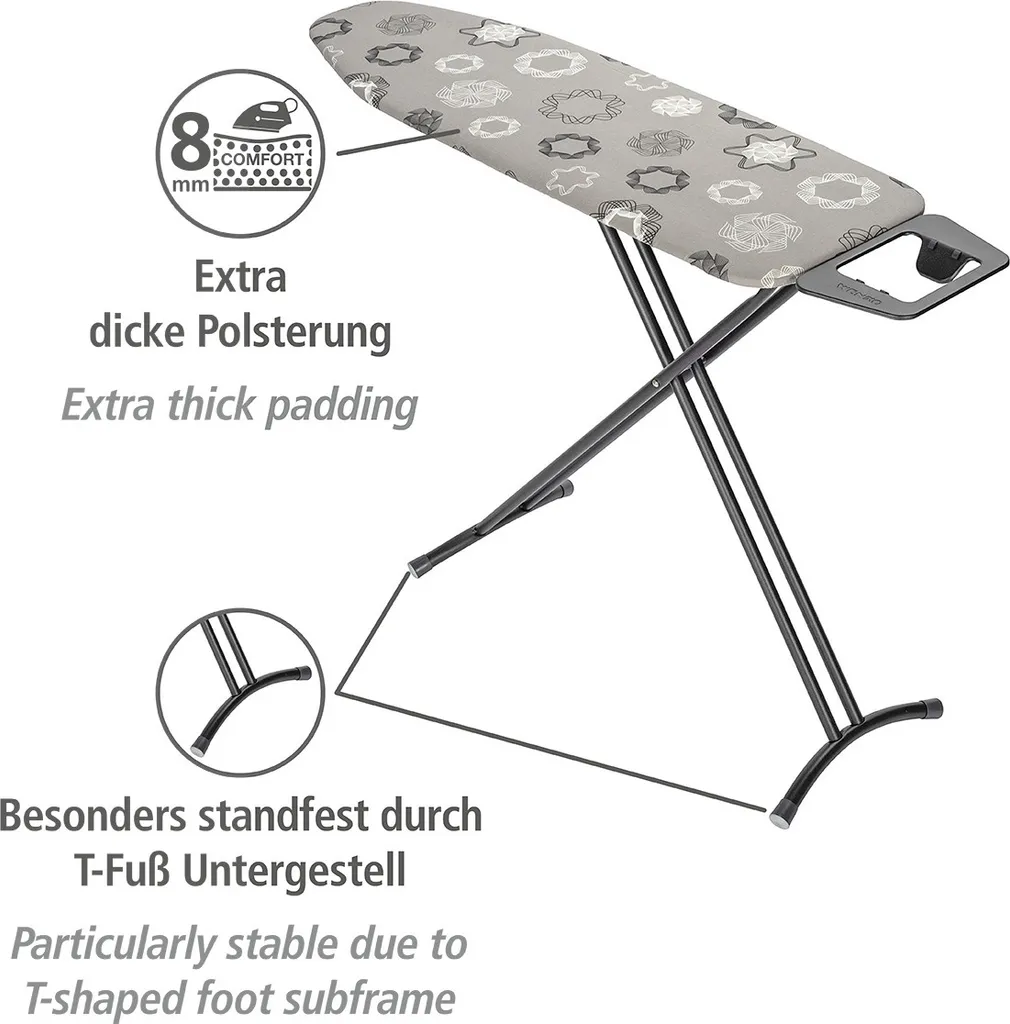 WENKO Bügeltisch Classic Black 120 X 38 Cm 6 WENKO Bügeltisch Classic Black 120 X 38 Cm – Bild 6