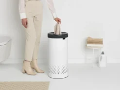 Brabantia Wäschekorb, 35 L Dunkelgrau / Weiss -Leifheit || Vileda || Wenko Verkaufsgeschäft 578534dad0bb32437a126c9b3b2ce98c