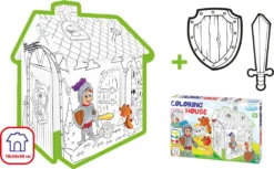 Mochtoys 11123 Malhaus Ritter, Spielhaus, Kartonhaus Mit Türe 78 X 67 X 99 Cm Weiß -Leifheit || Vileda || Wenko Verkaufsgeschäft 589c2cb690243ea2406ec59d740b5c09