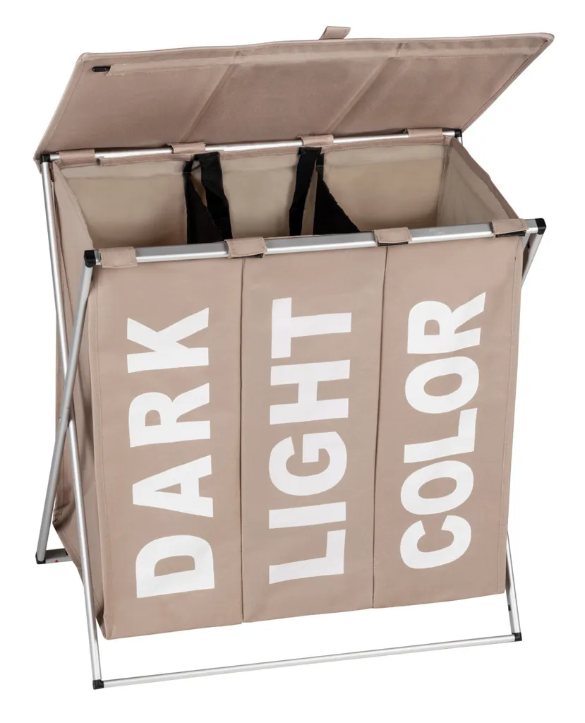 Wenko Wäschesammler Trio Top Taupe 8 Wenko Wäschesammler Trio Top Taupe – Bild 8