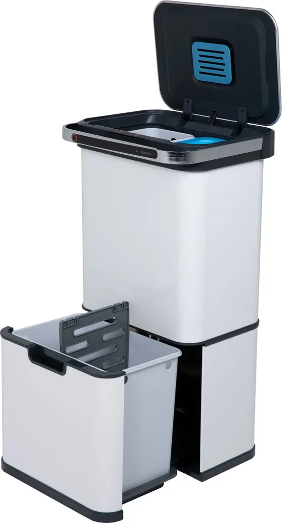 SVITA Sensor-Mülleimer 60L Aktivkohle- Und Selbstreinigungs-Funktion Weiß 1 SVITA Sensor-Mülleimer 60L Aktivkohle- Und Selbstreinigungs-Funktion Weiß