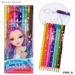 Depesche Schule TOPModel Buntstifte Radierbar, 12 Farben Buntstifte Beauty & Styling SF_Farbstifte Geschenkschultuete -Leifheit || Vileda || Wenko Verkaufsgeschäft 5c86fd349736c8d99a9571684c4908be