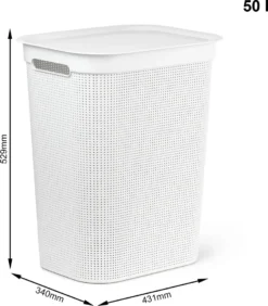 ROTHO Wäschesammler 50 L BRISEN, Farbe:Weiß -Leifheit || Vileda || Wenko Verkaufsgeschäft 5ca9873ef1a5dc3898cf75a8a5465255