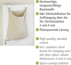 Wenko Über-Tür Wäschesammler Canguro Beige 15 Wenko Über-Tür Wäschesammler Canguro Beige -Leifheit || Vileda || Wenko Verkaufsgeschäft 5cd0585c8d3c880cb6febe9f859fad42