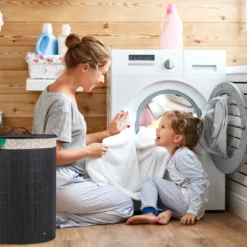 Relaxdays Wäschekorb Bambus -Leifheit || Vileda || Wenko Verkaufsgeschäft 5dfb8f33c1ef9bfc661e5de6c854869c