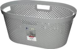Curver INFINITY Wäschekorb Mit Lochmuster, 40 L, Grau -Leifheit || Vileda || Wenko Verkaufsgeschäft 5f51192fa09a147db441094c4234d114