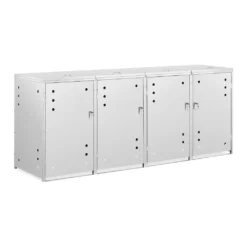 Mülltonnenbox Edelstahl Mülltonnenverkleidung Mülleimerbox 4 X 240 L Schloss