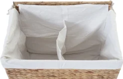 Wäschekorb HWC-C27, Wäschesammler Wäschesortierer Truhe, 2 Fächer Wasserhyazinthe 50x60x43cm 129l -Leifheit || Vileda || Wenko Verkaufsgeschäft 62101502b08df9c9d9090758679bd3ed