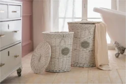 Wäschekorb 'Romance', 2er Set, Aufbewahrung, Mit Deckel Und Griff, Stoffeinsatz -Leifheit || Vileda || Wenko Verkaufsgeschäft 62240e35696dcc1742ae9b8b9f553ffd