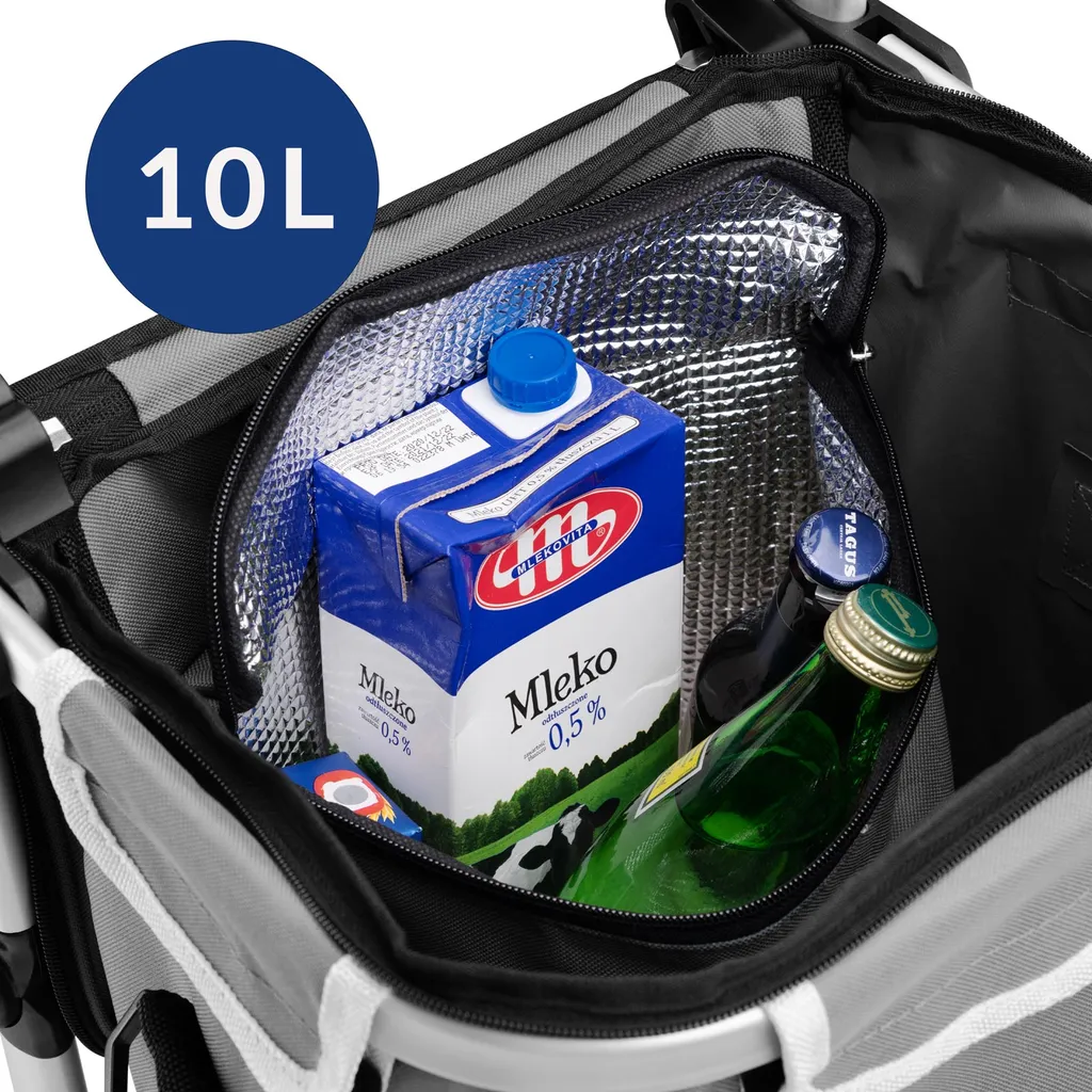 Monzana 2in1 Einkaufstrolley 30kg Klappbar Abnehmbare Tasche 6 Rollen Kühltasche Einkaufswagen Einkaufshilfe Treppensteiger , Farbe:Grau 6 Monzana 2in1 Einkaufstrolley 30kg Klappbar Abnehmbare Tasche 6 Rollen Kühltasche Einkaufswagen Einkaufshilfe Treppensteiger , Farbe:Grau – Bild 6