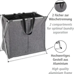 Wenko Wäschesammler Duo Grau Meliert -Leifheit || Vileda || Wenko Verkaufsgeschäft 662a5eb8f9a11829488f8c7f6bcada8a