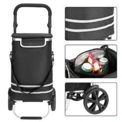 Monzana 2in1 Einkaufstrolley 56L Bis 50 Kg Klappbar Abnehmbare Tasche Handwagen Einkaufswagen Einkaufshilfe Roller, Farbe:schwarz -Leifheit || Vileda || Wenko Verkaufsgeschäft 66a1549dd9732b01c81c079139a723b2