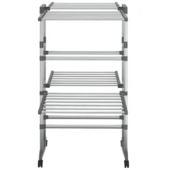 VidaXL Wäscheständer 2 Etagen Mit Rollen Silbern 60x70x106 Cm 10 VidaXL Wäscheständer 2 Etagen Mit Rollen Silbern 60x70x106 Cm -Leifheit || Vileda || Wenko Verkaufsgeschäft 67055cfee85e93fb4cb23e03dabf620c