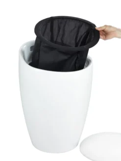 Wenko Hocker Candy White, Mit Wäschesack -Leifheit || Vileda || Wenko Verkaufsgeschäft 6757644bc11f86e63941c305d8fff8ed