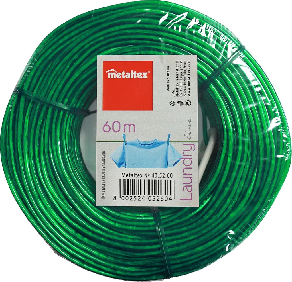 Metaltex Wäscheleine Aus Polypropylen In Farbe Sortiert, Mit Spanner 4 Metaltex Wäscheleine Aus Polypropylen In Farbe Sortiert, Mit Spanner – Bild 4