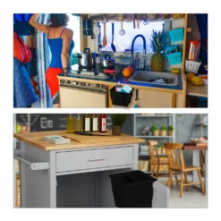 Relaxdays Biomülleimer Küche 5 L Schwarz -Leifheit || Vileda || Wenko Verkaufsgeschäft 67aad029ada4655e42139423637bf559