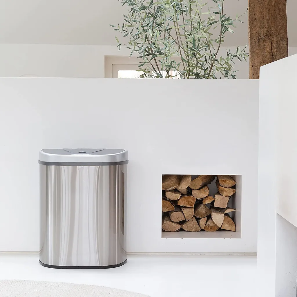 QUBIX Sensor Mülleimer 70L - 2 X 35L - 2 Fächer - Edelstahl - Abfalleimer - Abfalltrennsensor - Abfalltrennung Mülleimer 5 QUBIX Sensor Mülleimer 70L - 2 X 35L - 2 Fächer - Edelstahl - Abfalleimer - Abfalltrennsensor - Abfalltrennung Mülleimer – Bild 5