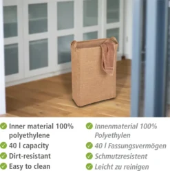 Wenko Wäschesammler Juna Eckig -Leifheit || Vileda || Wenko Verkaufsgeschäft 692c8409abf4a292977538f64878fac5