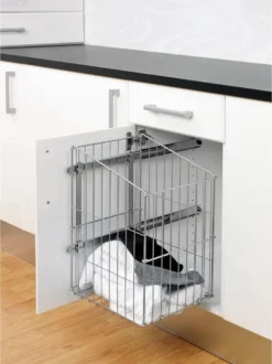 Eleganca Ausziehbarer Wäschekorb - Luxus-Einbau-Wäschekorb - Metall - 30x30x47cm