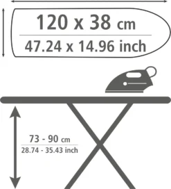 WENKO Bügeltisch Classic Black 120 X 38 Cm 19 WENKO Bügeltisch Classic Black 120 X 38 Cm -Leifheit || Vileda || Wenko Verkaufsgeschäft 6985211bc4979c2a7400ad72ade0a681