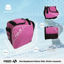 Driver13 ® Kinder Skistiefeltasche Pink -Leifheit || Vileda || Wenko Verkaufsgeschäft 69b0a0545f6ed1266fe52c281d86ce49