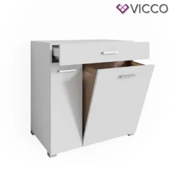 Vicco Wäschekorb MATTEO XL Weiß Waschmaschinenschrank Badschrank Wäscheschrank -Leifheit || Vileda || Wenko Verkaufsgeschäft 6b439a1d2ab4ccb56272c413ee85e922