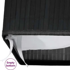 VidaXL Bambus-Wäschekorb Mit 2 Fächern Schwarz 72 L -Leifheit || Vileda || Wenko Verkaufsgeschäft 6c3ce80d6f1a877f532f145bfb06b33e