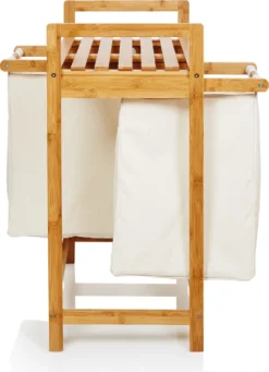 Lumaland Wäschekorb Aus Bambus, Mit 2 Ausziehbaren Wäschesäcken, Ca. 73 X 64 X 33 Cm Beige -Leifheit || Vileda || Wenko Verkaufsgeschäft 6d2f5284de3c69c3b81ac55a10db6566