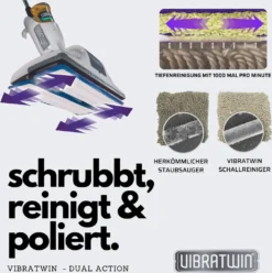 VibraTwin® - Bodenreiniger Für Reinigung Und Pflege Von Fußböden, Elektrischer Bodenwischer - Wischmopp, Poliermaschine, Mit Vibrierenden Matten Und Sprühfunktion - Aus Der TV Werbung 23 VibraTwin® - Bodenreiniger Für Reinigung Und Pflege Von Fußböden, Elektrischer Bodenwischer - Wischmopp, Poliermaschine, Mit Vibrierenden Matten Und Sprühfunktion - Aus Der TV Werbung -Leifheit || Vileda || Wenko Verkaufsgeschäft 6d49a621109f36beb350bd65dbb14d5b